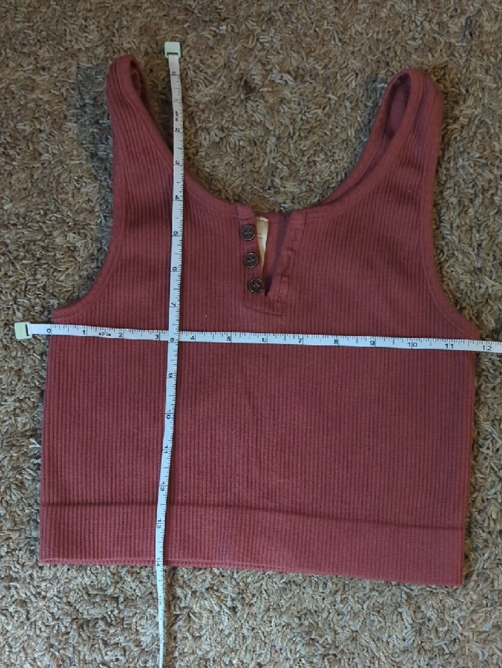 Set of 4 Ribbed Crop Tank Tops - Blue, Light Blue, Pink, Rust - Picture 7 of 8